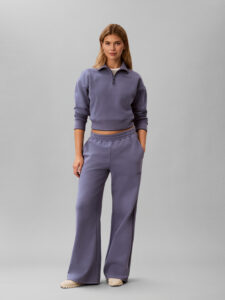 Calvin Klein Brushed French Terry 1/4 zip pip LVGWF6W325-C53 dames sweater met korte rits en opstaande kraag