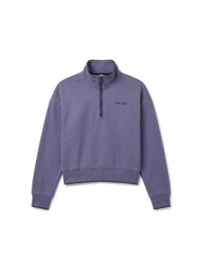 Calvin Klein Brushed French Terry 1/4 zip pip LVGWF6W325-C53 dames sweater met korte rits en opstaande kraag