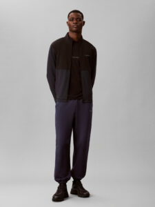 Calvin Klein Jacket zwarte heren jas met ritssluiting, comfortabele pasvorm en subtiel Calvin Klein merklogo