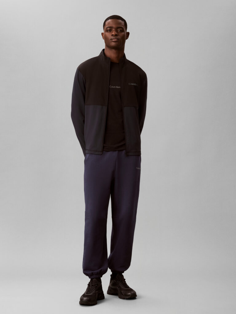 Calvin Klein Jacket zwarte heren jas met ritssluiting, comfortabele pasvorm en subtiel Calvin Klein merklogo