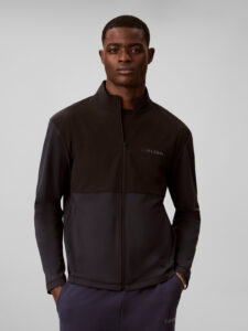 Calvin Klein Jacket zwarte heren jas met ritssluiting, comfortabele pasvorm en subtiel Calvin Klein merklogo