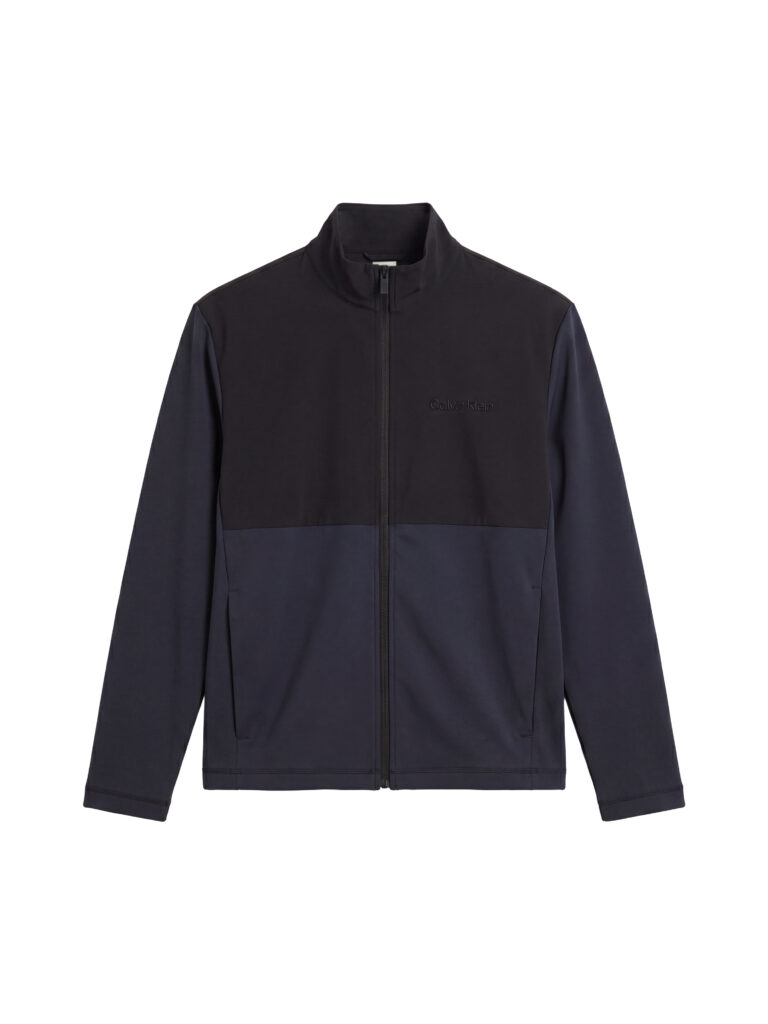 Calvin Klein Jacket zwarte heren jas met ritssluiting, comfortabele pasvorm en subtiel Calvin Klein merklogo