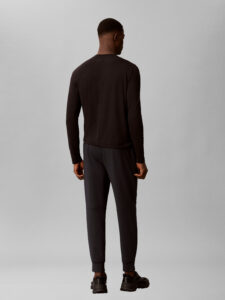 Calvin Klein Jogger LVGMF6P601-UB1 heren joggingbroek in het zwart met elastische boorden bij de enkels