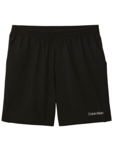 Calvin Klein Woven Short LVGMS6S806-UB1 heren short in het zwart met geweven structuur en elastische tailleband