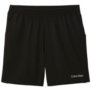 Calvin Klein Woven Short LVGMS6S806-UB1 heren short in het zwart met geweven structuur en elastische tailleband