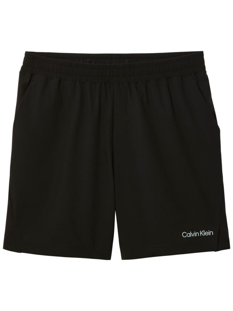Calvin Klein Woven Short LVGMS6S806-UB1 heren short in het zwart met geweven structuur en elastische tailleband