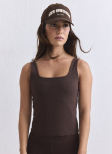 Aim'n Chocolate Sense Singlet 2604144-147 dames sporttop in de kleur Chocolate bruin met zachte stretchstof