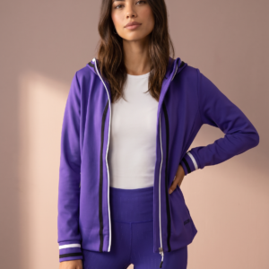 Sjeng Sports Lady Hooded Jacket Filomena dames vest met doorlopende ritssluiting, capuchon en vrouwelijke getailleerde pasvorm