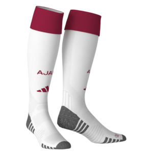 Adidas Ajax Sock JZ4698 officiële witte voetbalsokken met rode details