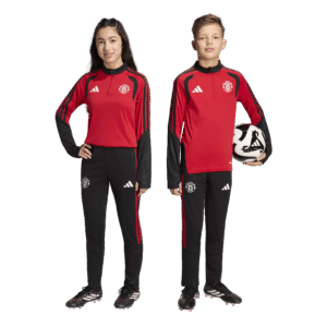 adidas Manchester United trainingsset lang voor kids rood zwart