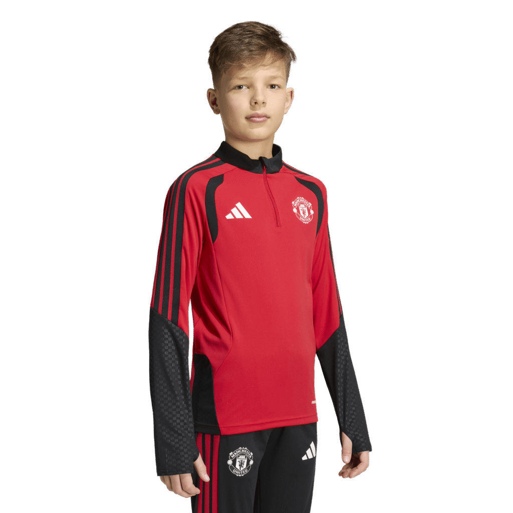 adidas Manchester United trainingsset lang voor kids rood zwart