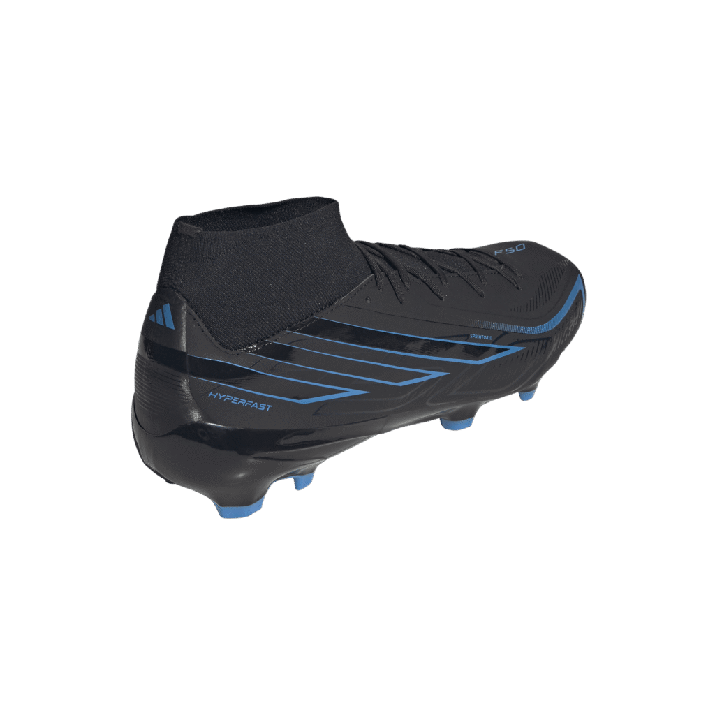 Adidas F50 Hyperfast League Mid FG KJ3421 lichtgewicht voetbalschoenen met middelhoge sokconstructie voor heren op natuurgras