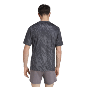 Adidas Techess AOP T KQ7353 sportief heren t-shirt met allover print en vochtregulerend materiaal