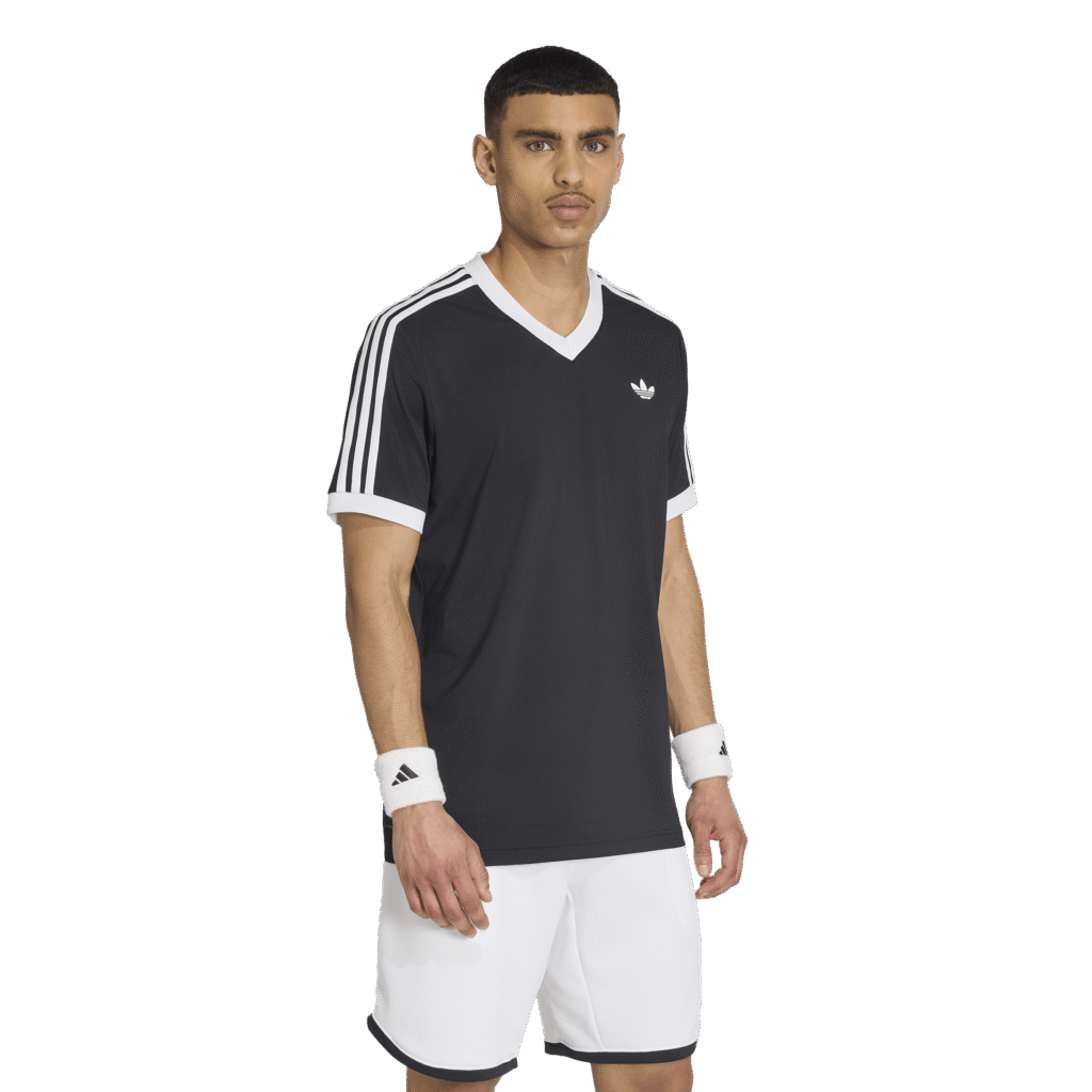 adidas Tennis Classics T-Shirt zwart-wit vooraanzicht