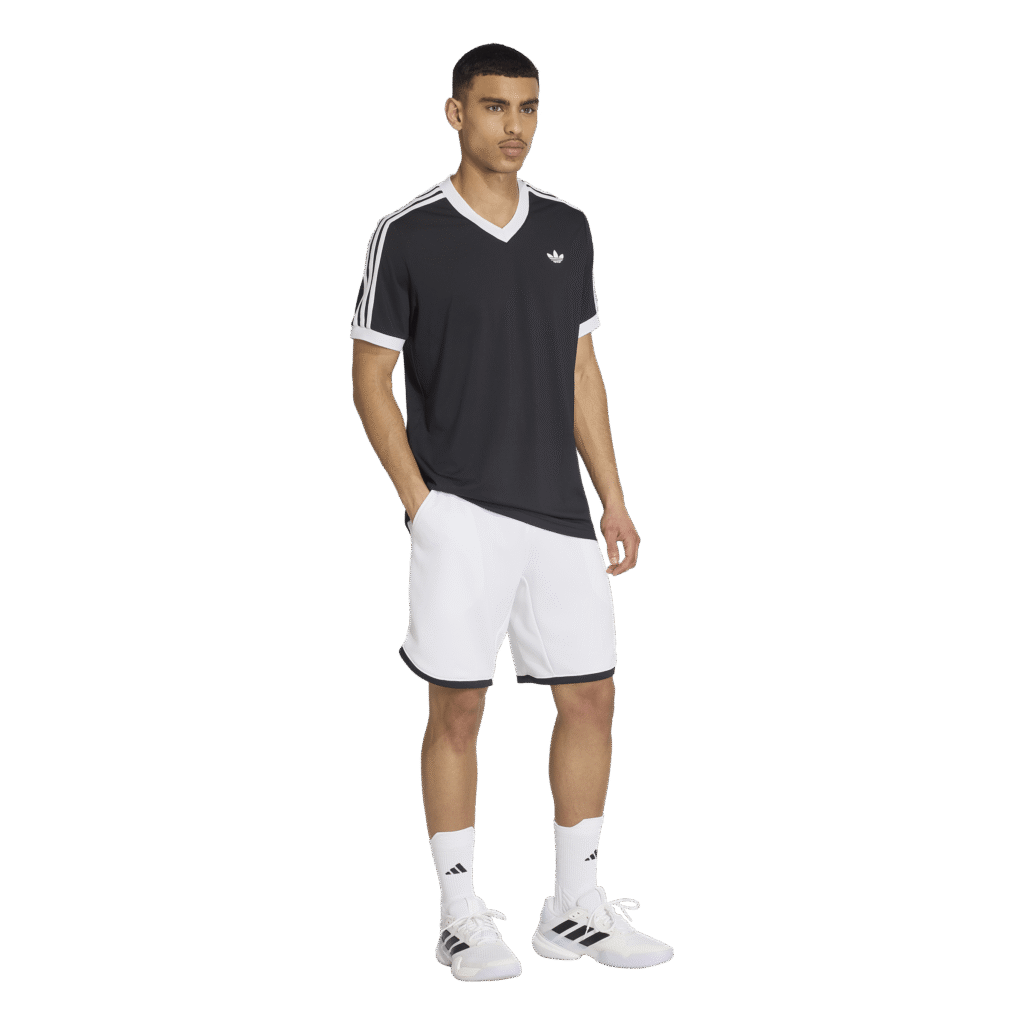 adidas Tennis Classics T-Shirt zwart-wit vooraanzicht
