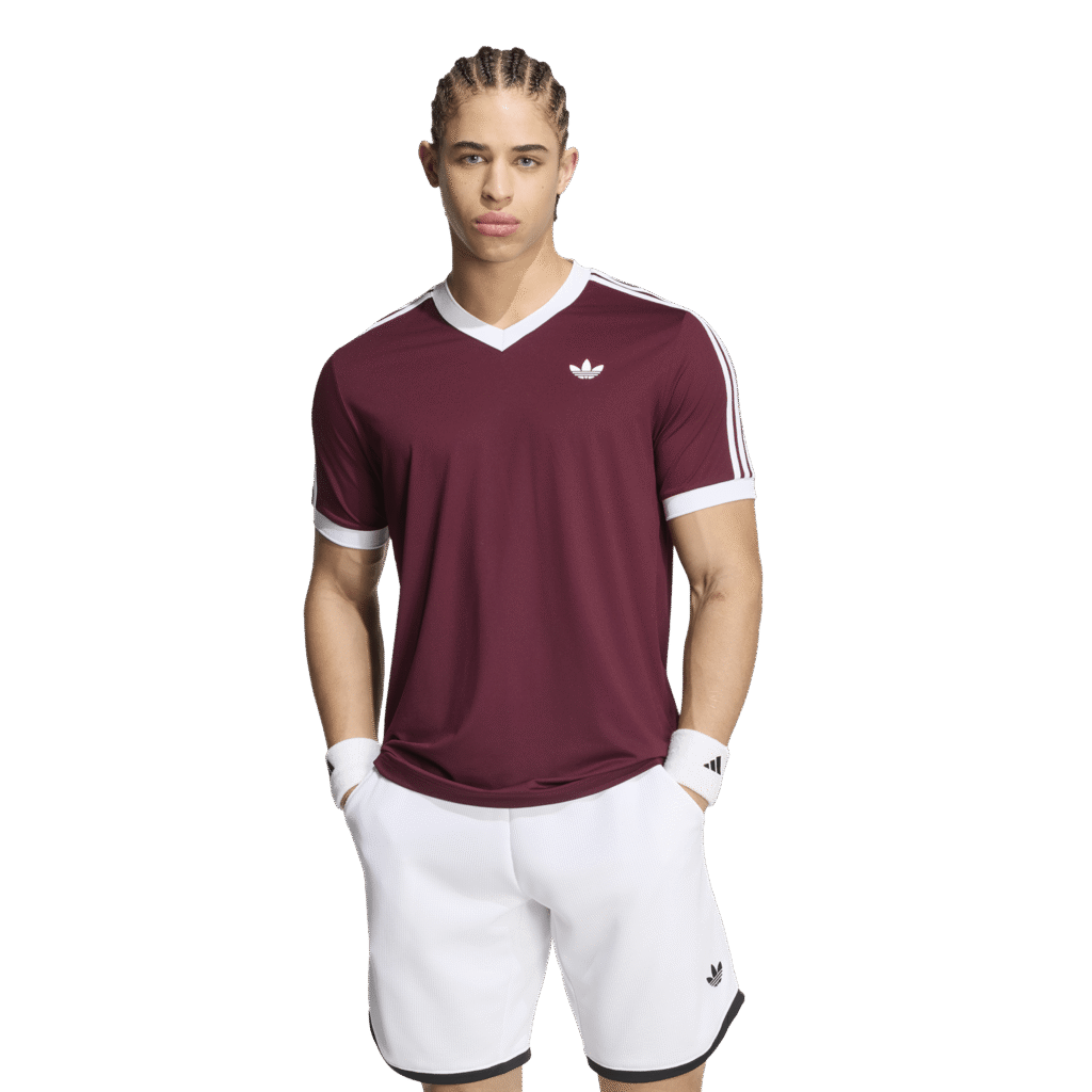 adidas Tennis Classics T-Shirt maroon bordeauxrood vooraanzicht