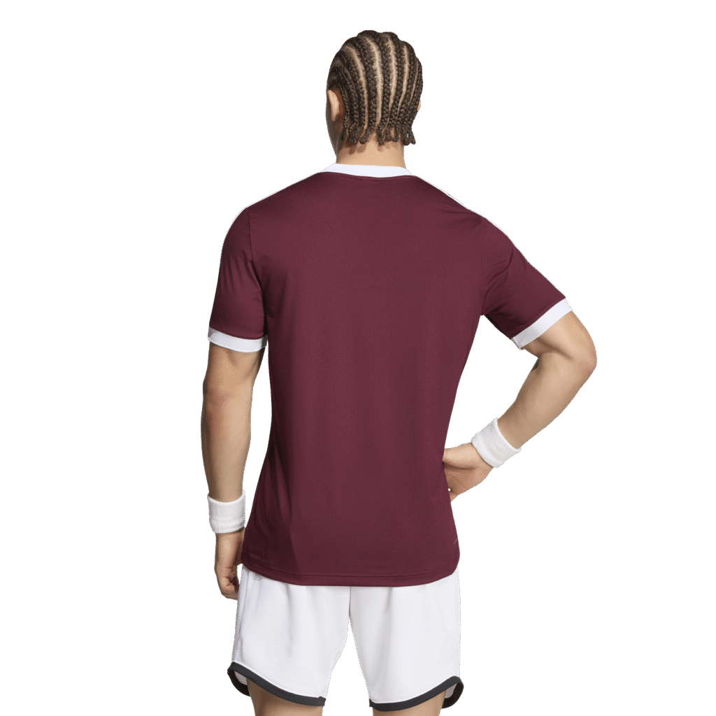 adidas Tennis Classics T-Shirt maroon bordeauxrood vooraanzicht