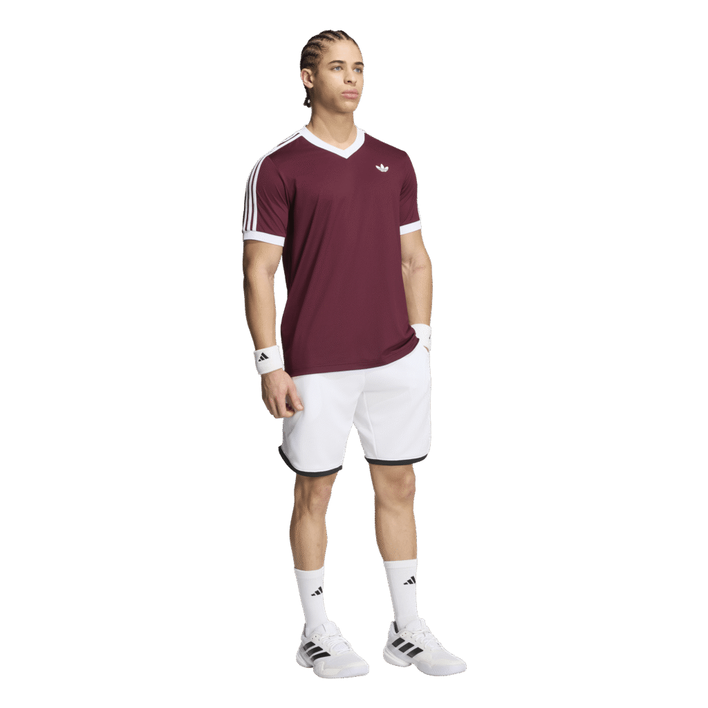 adidas Tennis Classics T-Shirt maroon bordeauxrood vooraanzicht