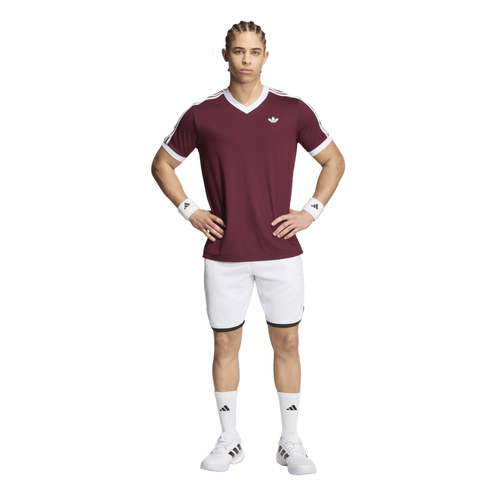 adidas Tennis Classics T-Shirt maroon bordeauxrood vooraanzicht