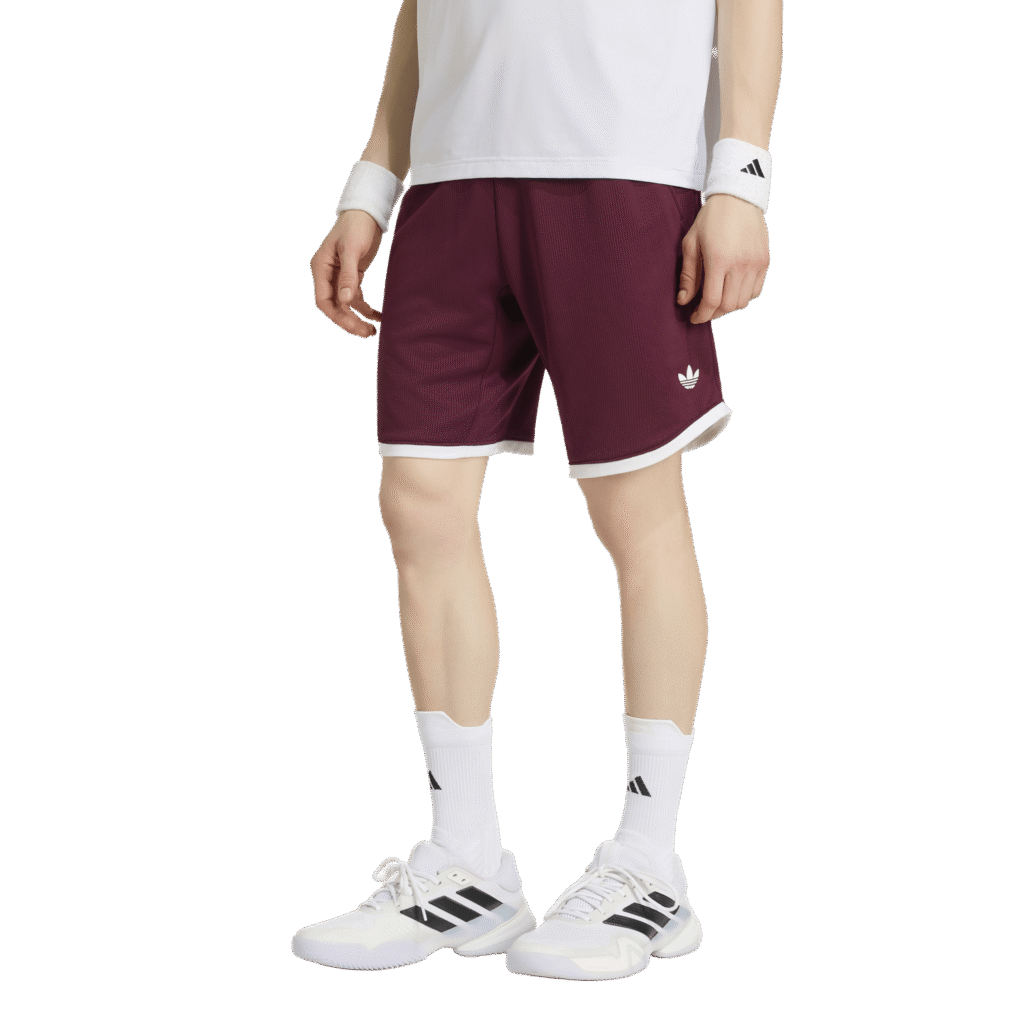 adidas Classics 9-Inch Tennisshort maroon rood vooraanzicht