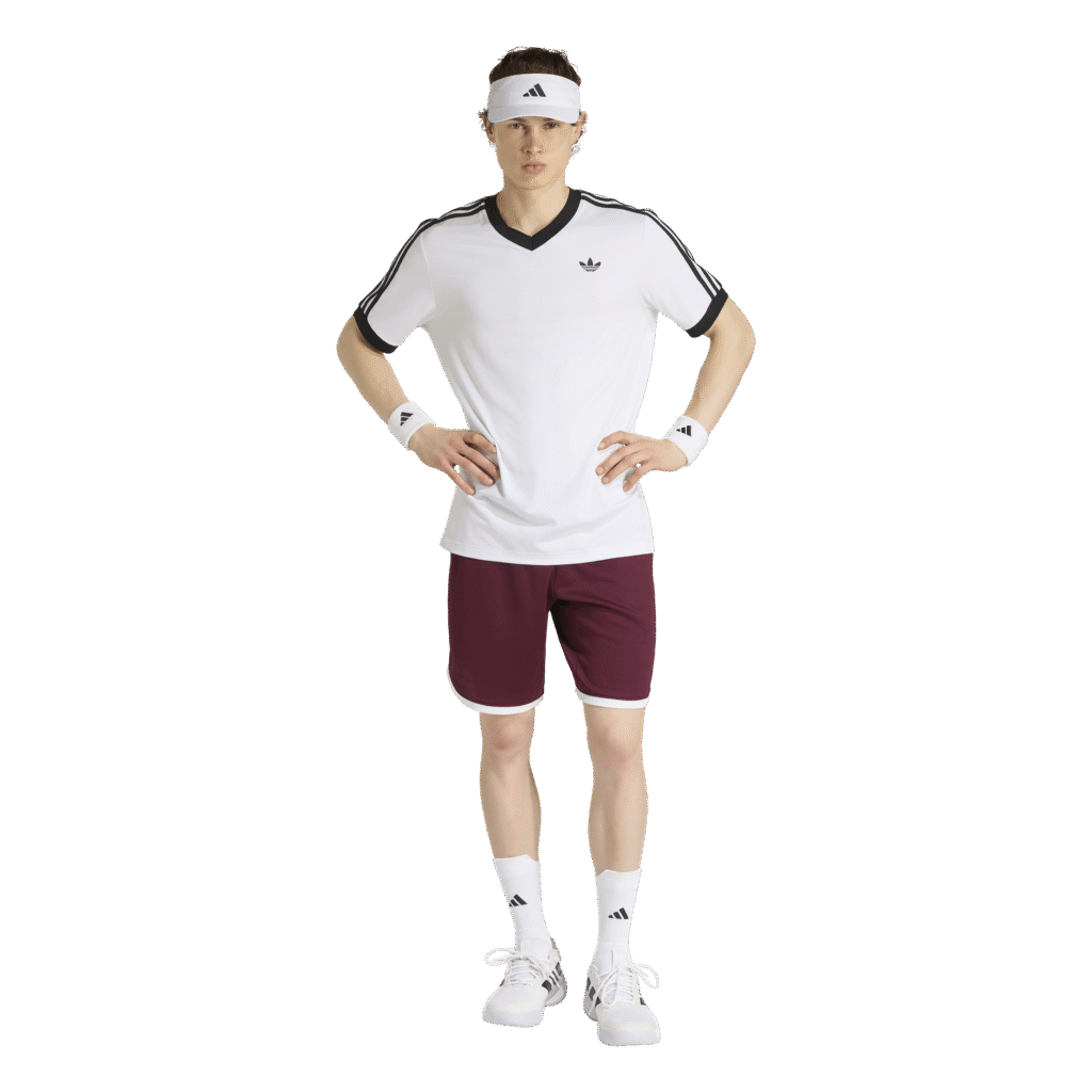 adidas Classics 9-Inch Tennisshort maroon rood vooraanzicht