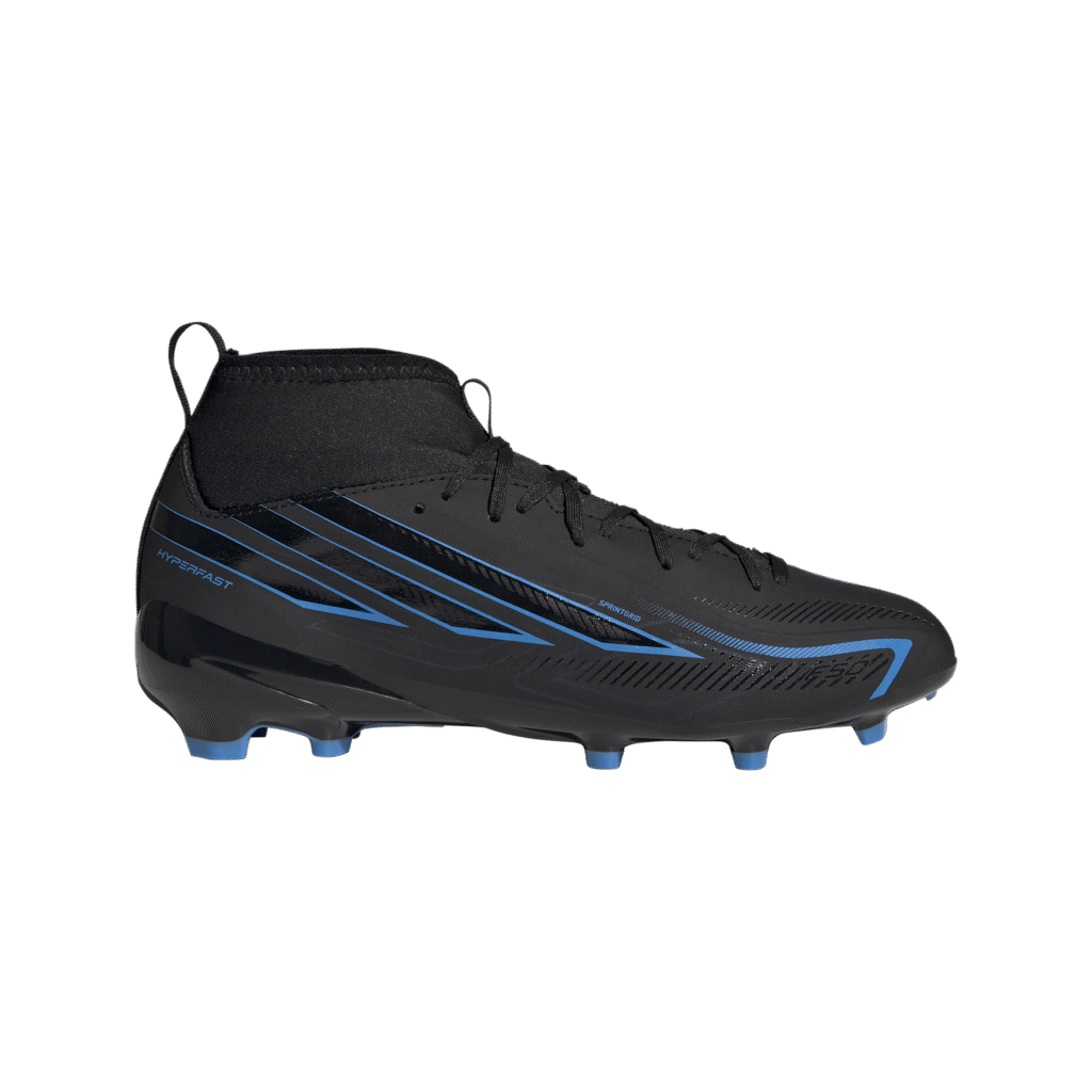 Adidas F50 Hyperfast League Mid FG LA3942 lichtgewicht voetbalschoenen met middelhoge sokconstructie voor heren op natuurgras