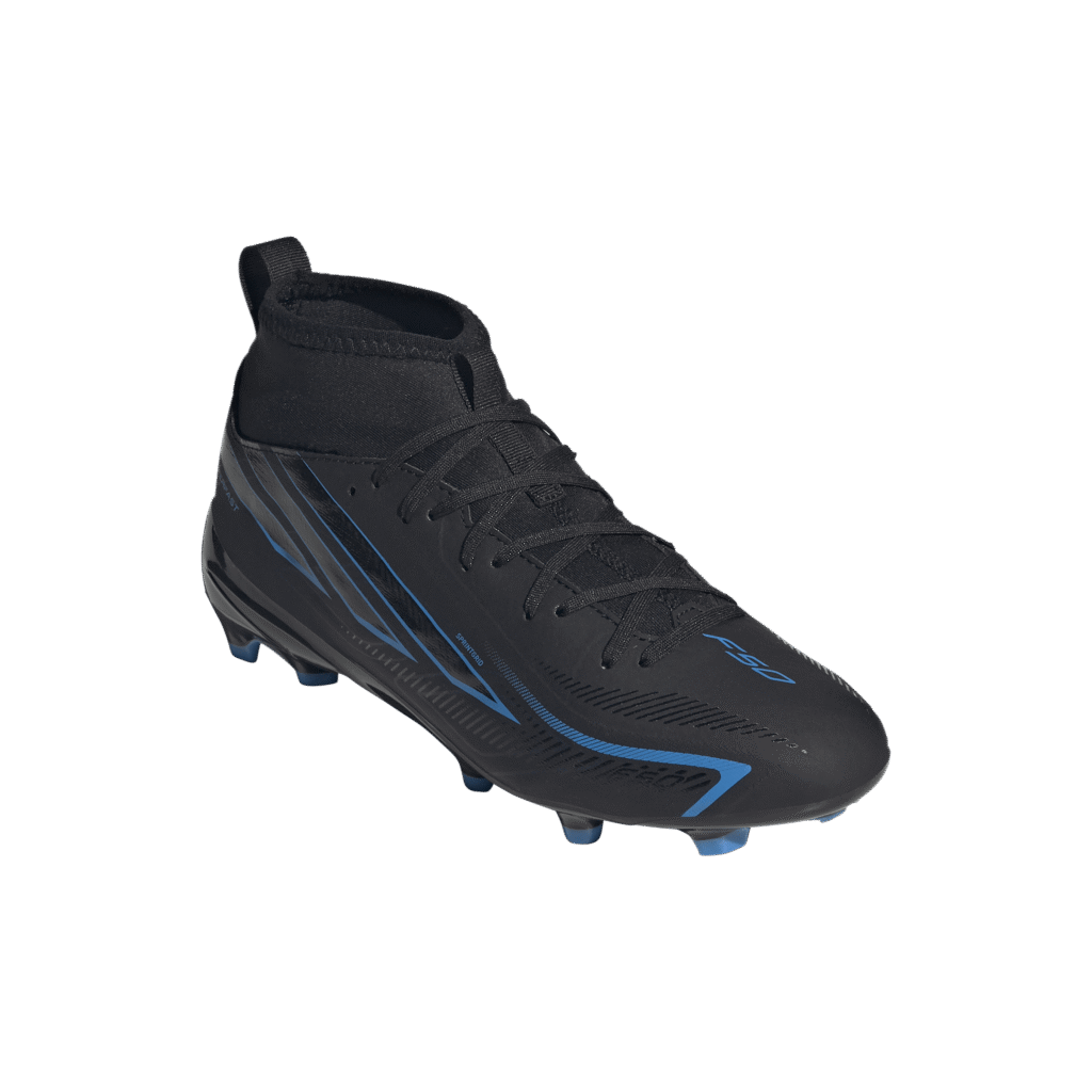 Adidas F50 Hyperfast League Mid FG LA3942 lichtgewicht voetbalschoenen met middelhoge sokconstructie voor heren op natuurgras