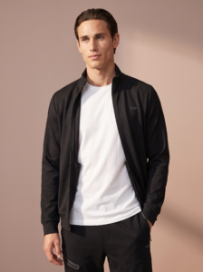 Sjeng Sports Maurice Men's Jacket heren sportvest met doorlopende ritssluiting, opstaande kraag en comfortabele herenpasvorm