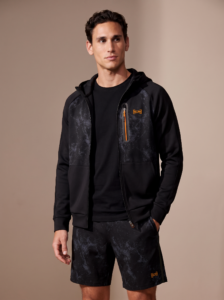 Sjeng Sports Men's Jacket Mike B001 heren sportvest in het zwart met doorlopende ritssluiting en capuchon