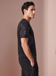 Sjeng Sports Men's Tee Nexus Nexus-B001 heren sportshirt in het zwart met korte mouwen en ronde hals