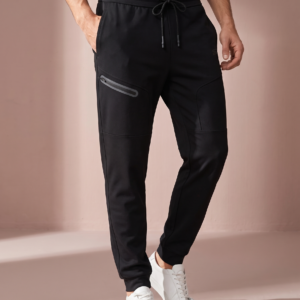 Sjeng Oswin Men's Pant Oswin-B001 klassieke heren trainingsbroek met steekzakken en ritssluiting bij de enkel