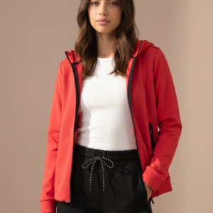 Sjeng Sports Lady Hooded Jacket Rotonda dames vest met doorlopende ritssluiting, capuchon en vrouwelijke getailleerde pasvorm