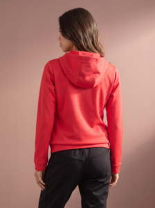 Sjeng Sports Lady Hooded Jacket Rotonda dames vest met doorlopende ritssluiting, capuchon en vrouwelijke getailleerde pasvorm