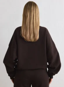 Aim'n Varsity Sweat Half Zip trui voor dames in het bruin