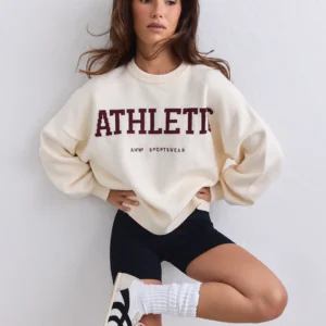 Aim'n Athletic Knit Sweatshirt 26081532-050 dames trui in de kleur grijs met een stijlvolle gebreide kwaliteitsstructuur