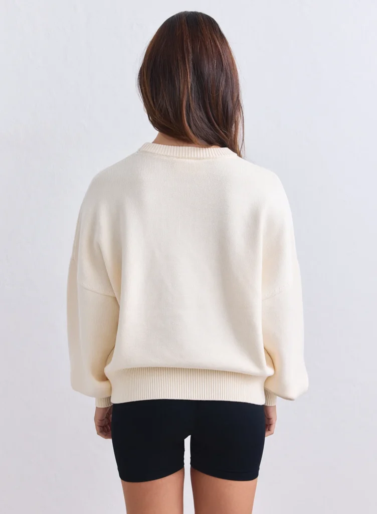Aim'n Athletic Knit Sweatshirt 26081532-050 dames trui in de kleur grijs met een stijlvolle gebreide kwaliteitsstructuur