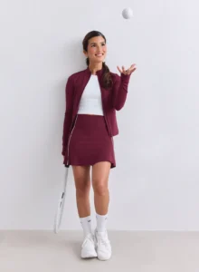 Aim'n Merlot Sense Zip Jacket 25010696-187 dames vestje met ritssluiting in de kleur Merlot bordeauxrood