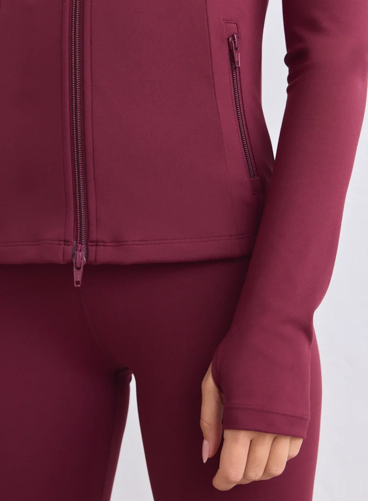 Aim'n Merlot Sense Zip Jacket 25010696-187 dames vestje met ritssluiting in de kleur Merlot bordeauxrood