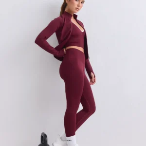 Aim'n Merlot Shape Seamless Tights 24010188-187 dames naadloze sportlegging in de kleur Merlot bordeauxrood