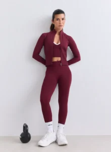 Aim'n Merlot Shape Seamless Tights 24010188-187 dames naadloze sportlegging in de kleur Merlot bordeauxrood