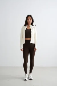 Aim'n Sense Tight Chocolate 23070055-147 dames sportlegging in de kleur Chocolate bruin met hoge tailleband