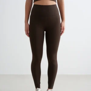 Aim'n Sense Tight Chocolate 23070055-147 dames sportlegging in de kleur Chocolate bruin met hoge tailleband