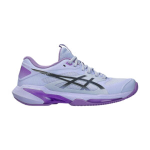Asics Gel-Solution Speed FF 4 Clay damesschoen in het blauw (1042A312-400) met visgraatprofiel voor gravel en padel