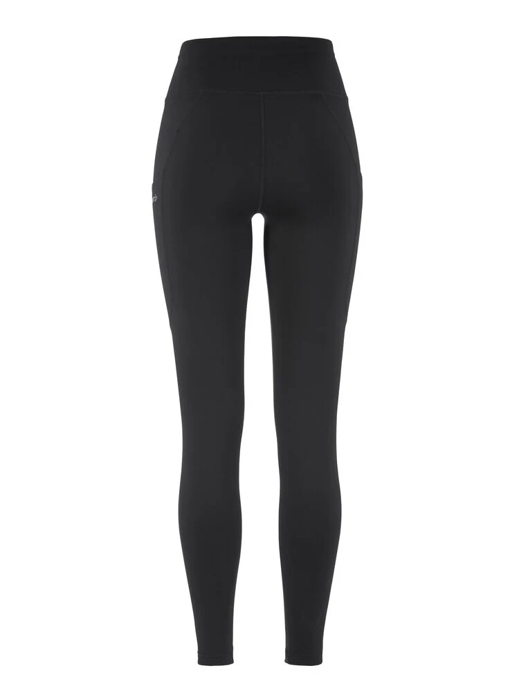 Craft Adv Essence Warm Tights 3 W zwarte dames warme hardlooptight met geborstelde binnenkant en brede tailleband