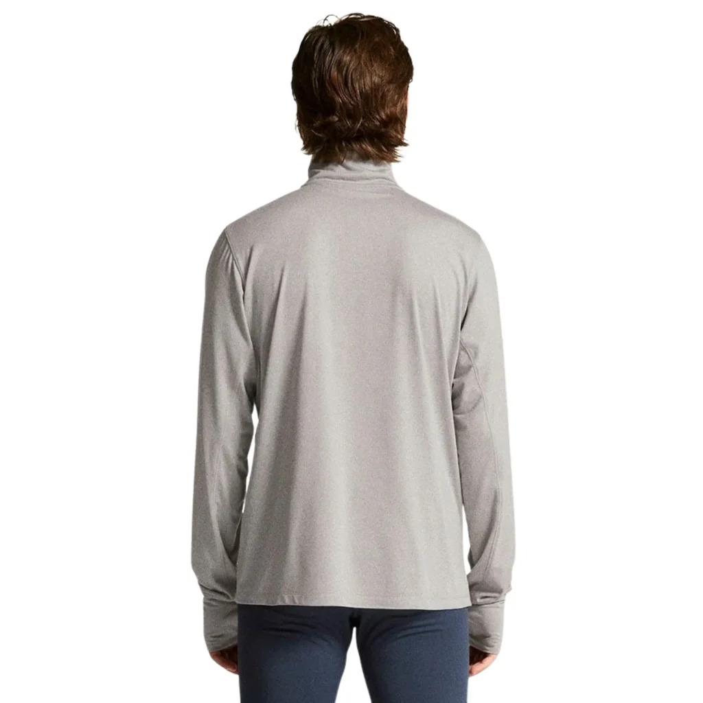 Craft Flow HZ LS heren sportshirt met lange mouwen en korte rits donkergrijs vooraanzicht