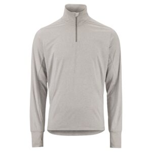 Craft Flow HZ LS heren sportshirt met lange mouwen en korte rits donkergrijs vooraanzicht
