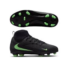 Nike Jr Phantom 6 High Club FG MG voetbalschoenen voor kinderen in het zwart