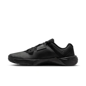 Nike Metcon 10 heren fitnessschoenen in zwart met volt details en een brede, stabiele hak