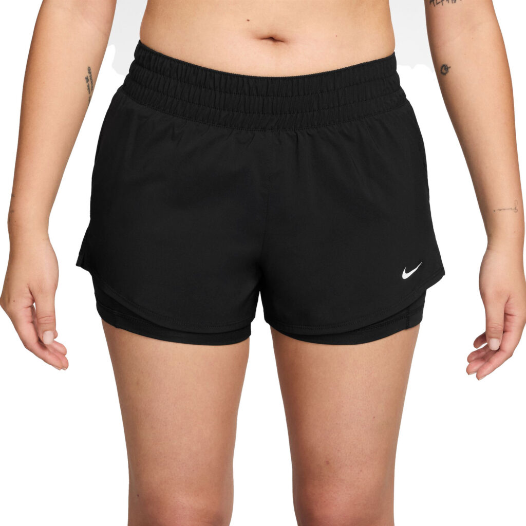 Nike One Dri-FIT 2-in-1 damesshort zwart wit DX6012-013