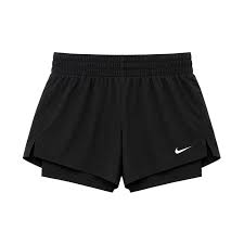 Nike One Dri-FIT 2-in-1 damesshort zwart wit DX6012-013
